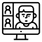 people on computer screen